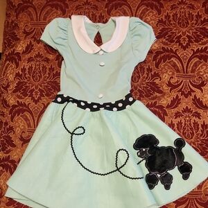 Weissman poodle dress/costume, small, mint green